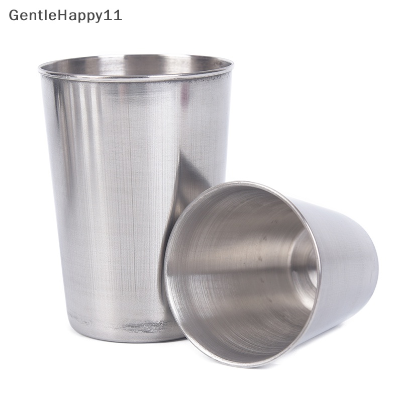 Gentlehappy 4pcs Stainless Steel Cover Mug Camping Cangkir Minum Kopi Teh Bir Dengan Case id