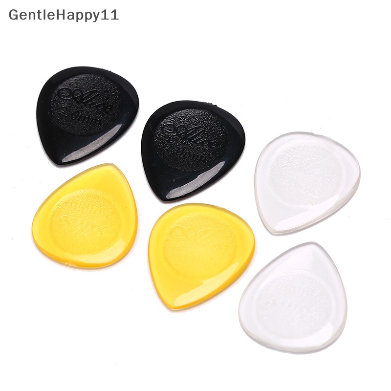 Gentlehappy 6pcs Pick Gitar Tahan Lama Untuk Gitar Elektrik Akustik bass clear plectrum id