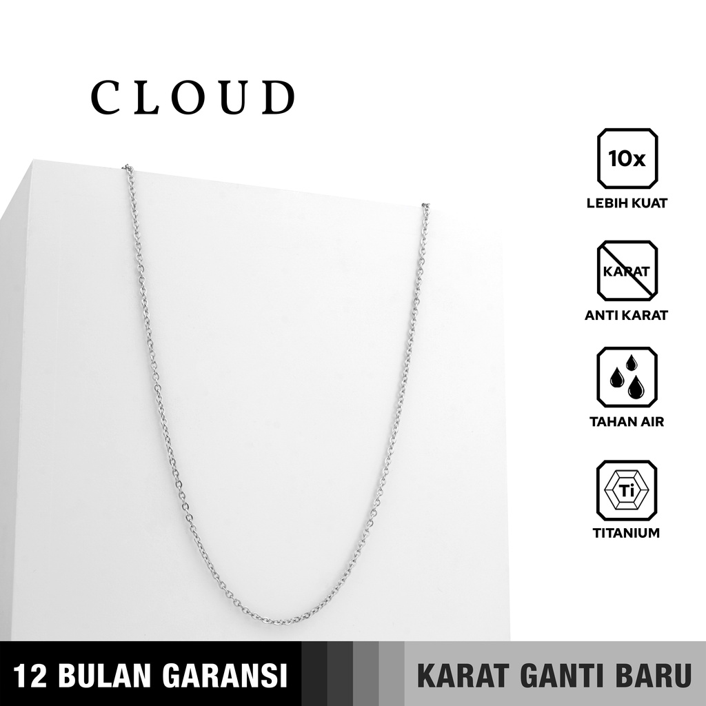 Emrys Necklace CLOUD Real Titanium Anti Karat Kalung Titanium Pria Wanita