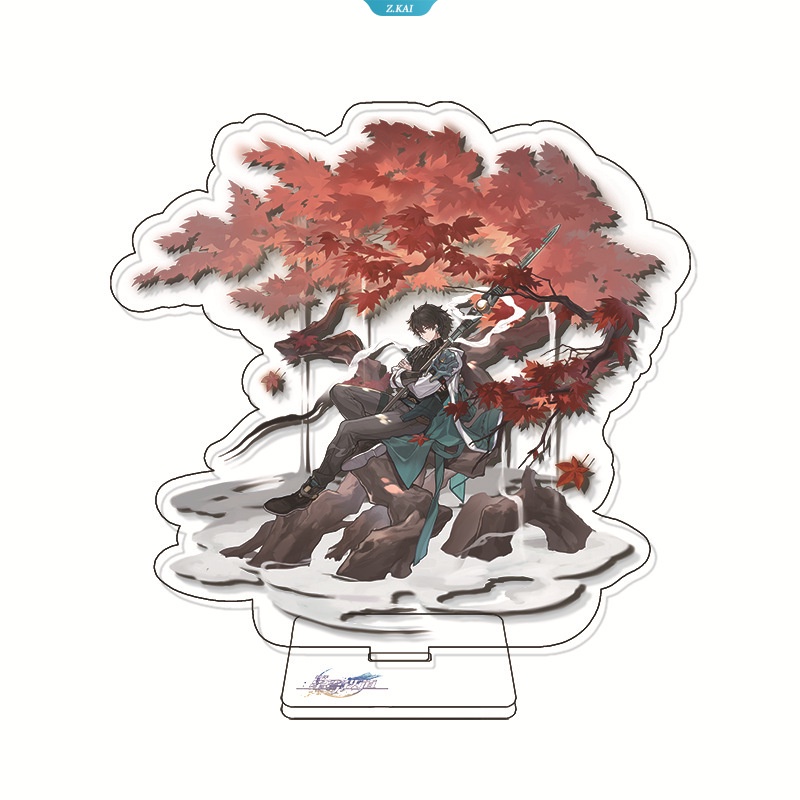 Honkai Star Rai Anime Kartun Karakter Game Bailu Kafka Bronya Zaychik Gepard Jing Yuan Card Game Stand-Up Plaque Ornament Dekorasi Kamar Hadiah [ZK]