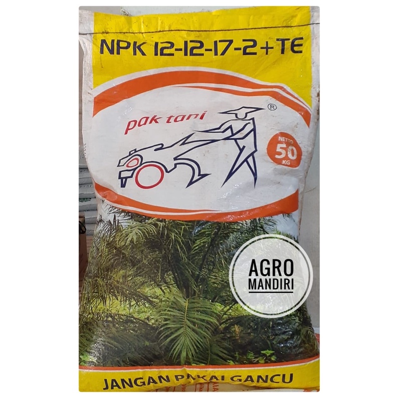 Pupuk NPK Sawit 12 12 17 2 + TE 50 Kg Cap Pak Tani