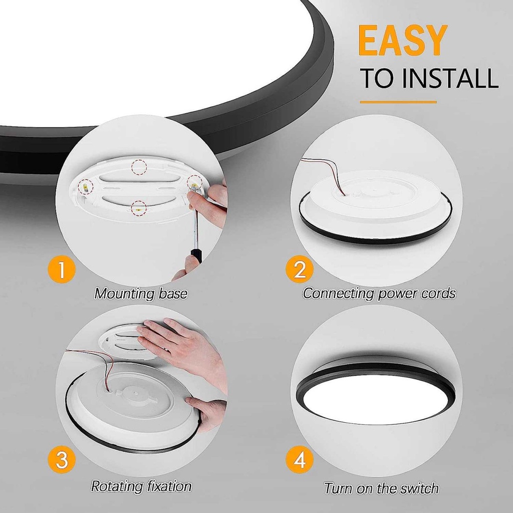 Lampu Plafon Minimalis LED Stepless Dimming with Remote Control