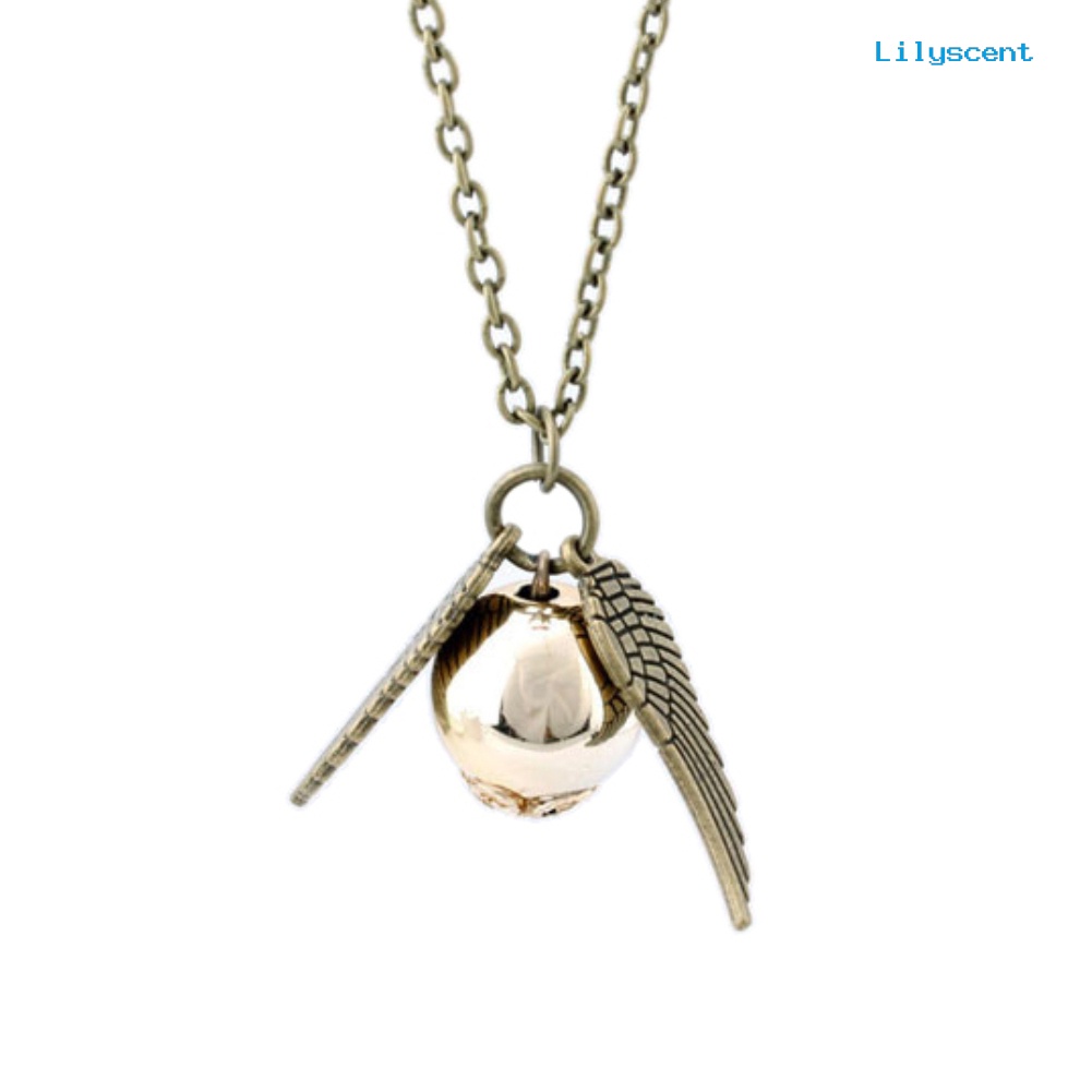 [LS] Kalung Liontin Snitch Emas Harry Potter and The Deathly Hallows Unisex Jewelry