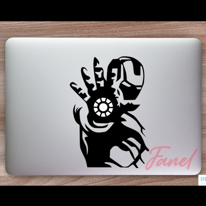 

[PS] Decal Macbook Sticker Cuting Stiker Iron Man Laptop Mobil - Putih