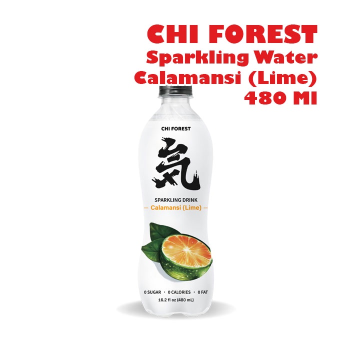 CHI FOREST Sparkling Water Calamansi (Lime) Air Soda Rasa Jeruk 480 Ml