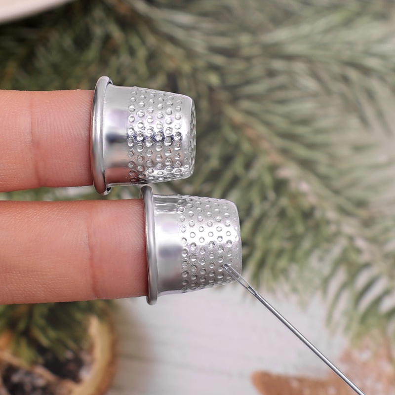 Finger Thimble Cover Cincin Pelindung Jarum Jahit Bidals/DIY Craft Handwork Cross-stitch Alat Jahit Aksesoris