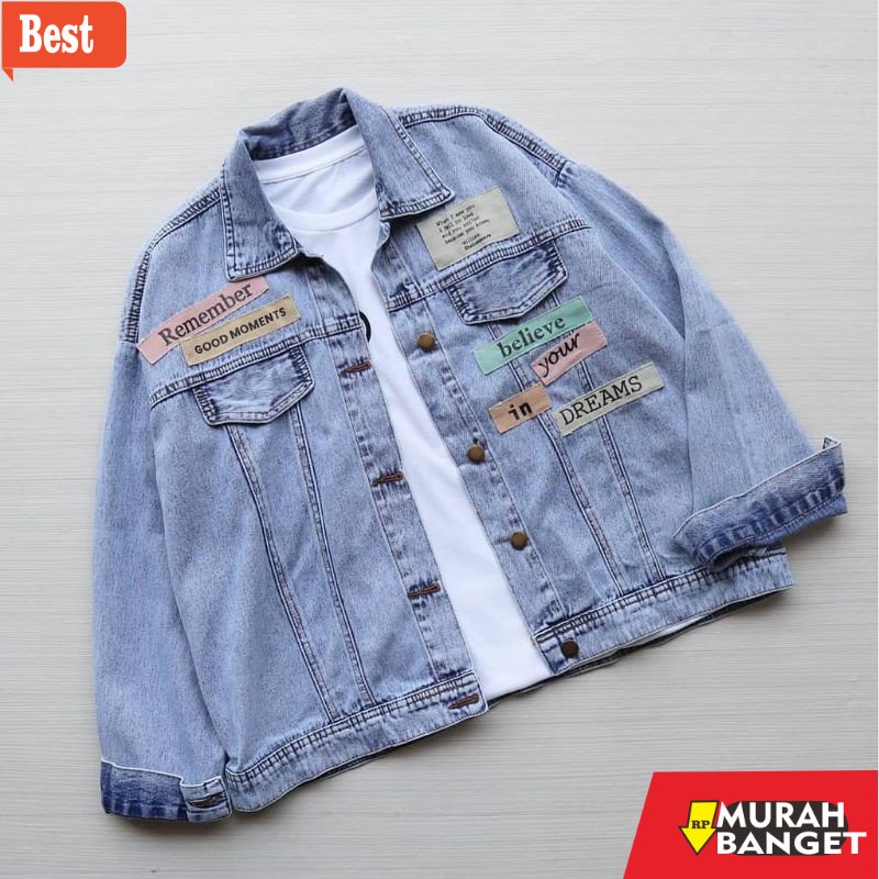 Jaket denim wanita terbaru- Dream jaket / jaket jeans / jaket wanita  / jaket oversize / pakaian wan