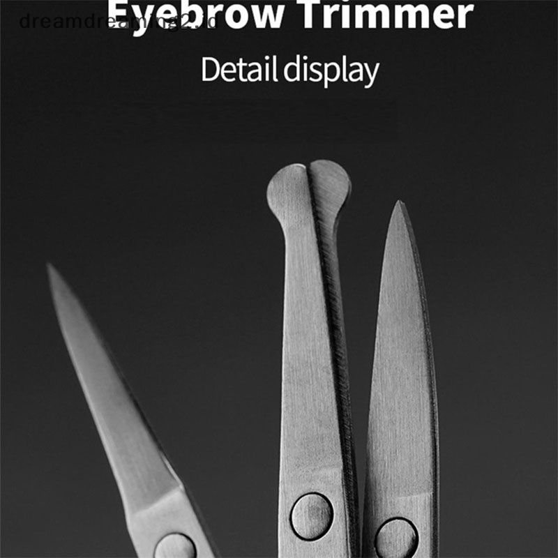 (drea) Kepala Bulat Lengkung Kumis Hidung Telinga Hair Remover Scissor Trimmer Safety Scissor //