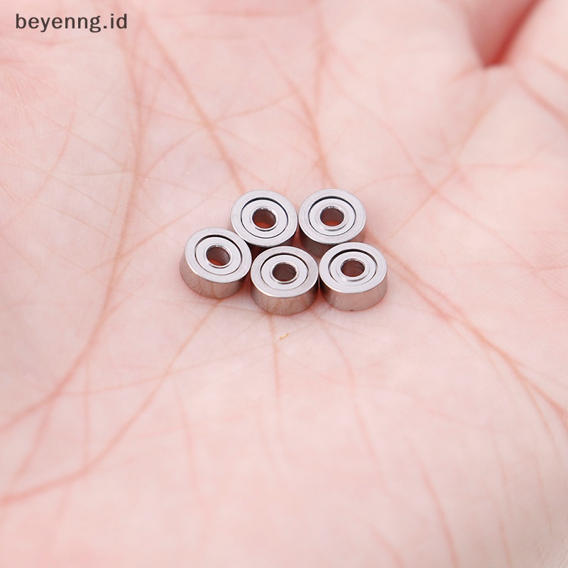Beyen 10Pcs MR62ZZ (2x6x2.5mm) Bantalan Bola Presisi Terlindung Logam mini Bearing ID