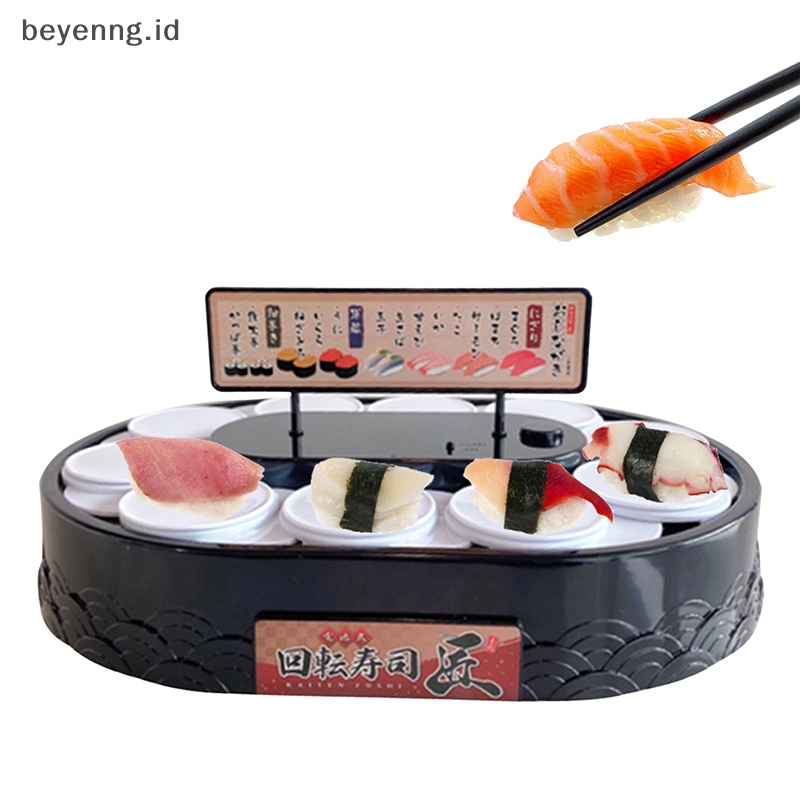 Beyen Conveyor Sushi Machine 360derajat Otomatis Rotag Cupcakes Turntable Stand ID