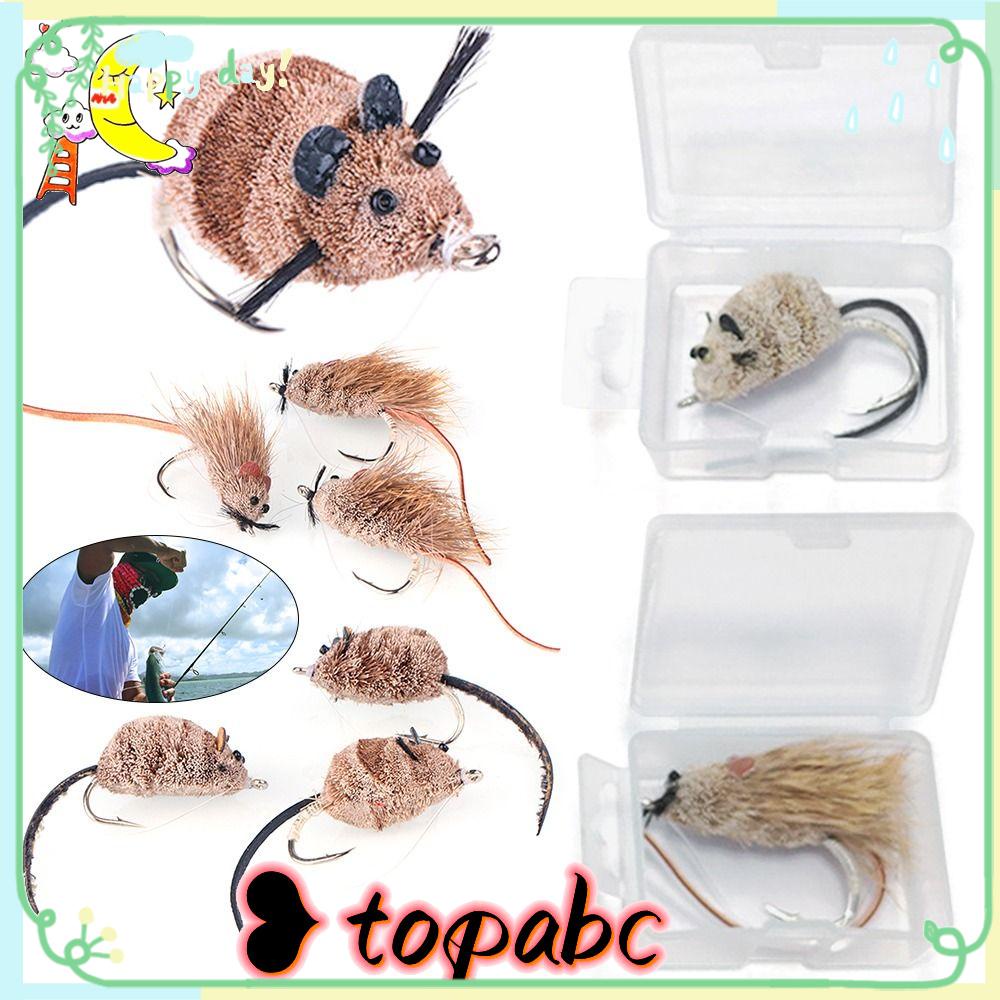 TOP 1pc /Box Hair Mouse Lure Hot Sale Poppers Untuk Aksesoris Umpan Bass Trout