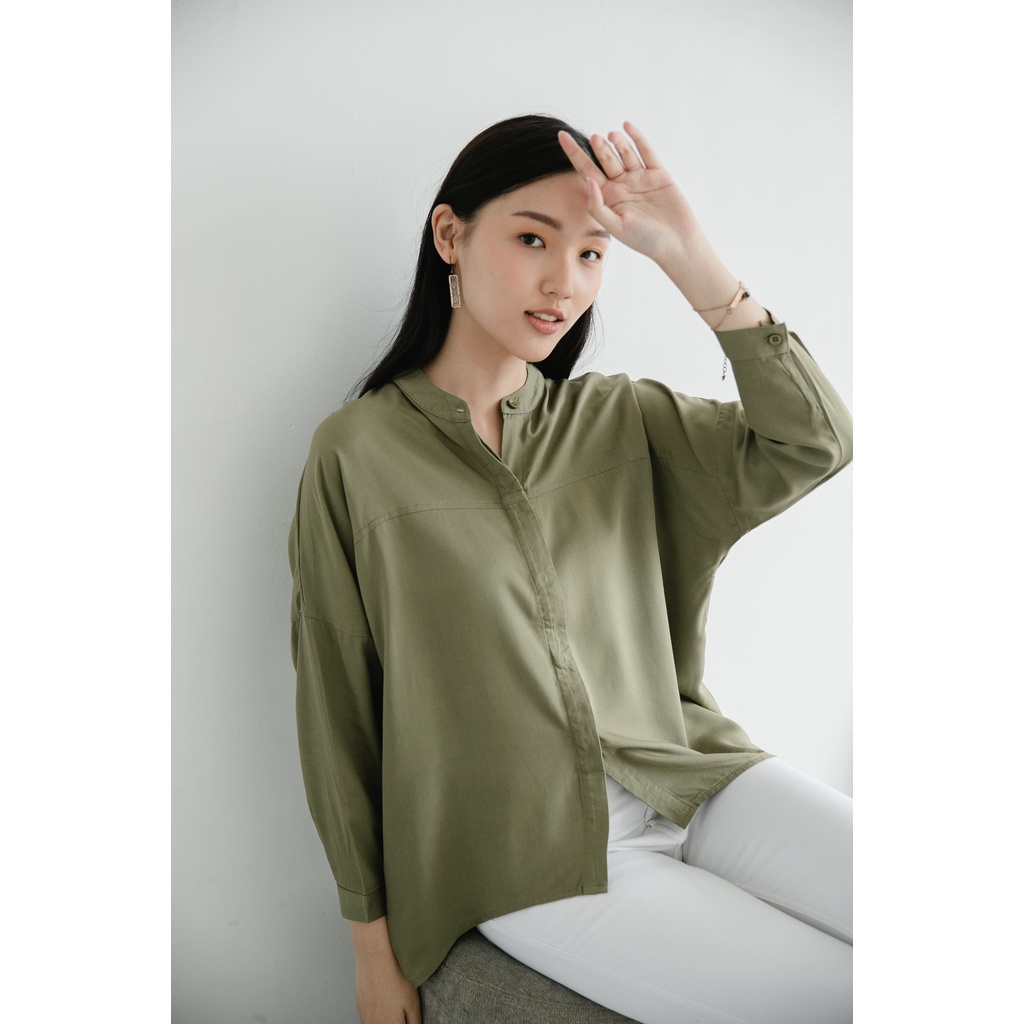 Ms Daisy June Oversized Shirt Baju Kemeja Atasan Wanita Kasual