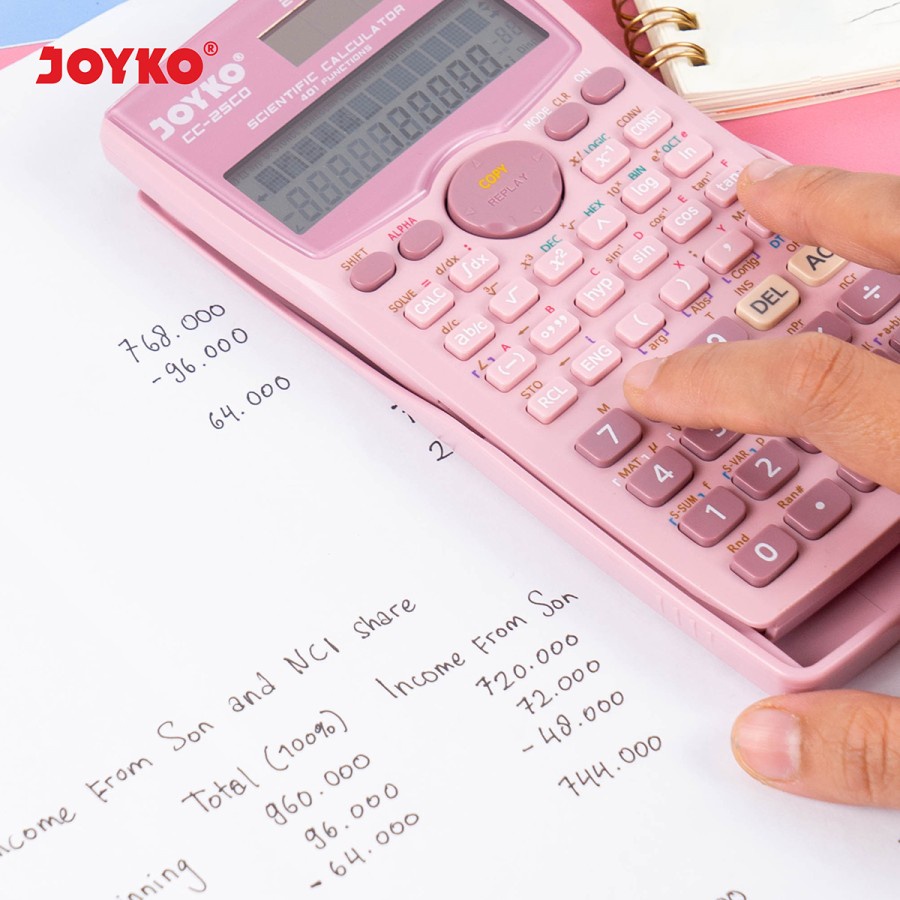 JOYKO CC 25CO Scientific Calculator Mirip FX-991MS Kalkulator Ilmiah COLOR CC25CO