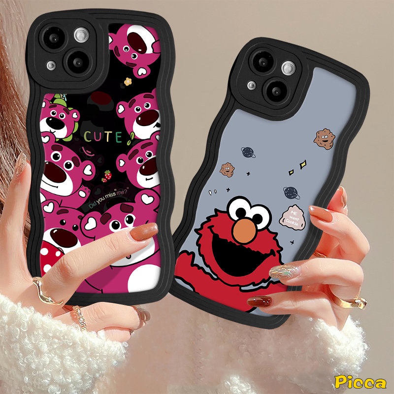Case Manyo Beruang Strawberry Lucu Untuk Infinix Hot 12i 11s 20s 9 8 12 Pro 10s 10Lite 20 10 Smart 4 6 5plus Hot 11 10 12 9 Play Note 12 2023 10Pro Trendy Brand Sesame Street Case