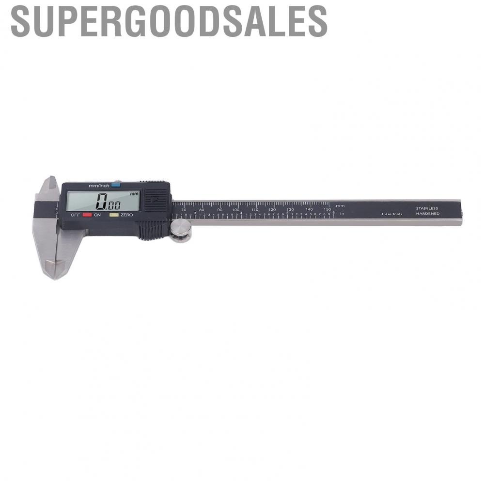 Supergoodsales Vernier Caliper  Stainless Steel Easy Operation 0‑150mm Digital for Measuring