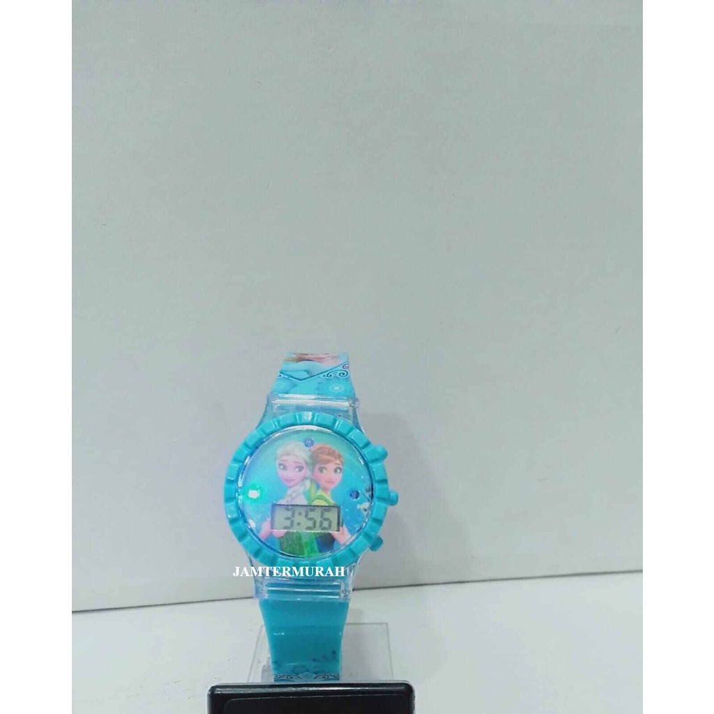 JAM TANGAN ANAK PEREMPUAN DIGITAL MUSIK LAMPU KARAKTER FROZEN 845