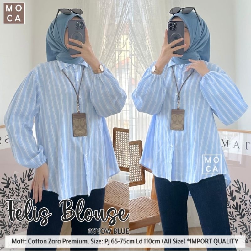 FELIS BLOUSE ORI MOCA | Ld110 Cotton Zara Premium