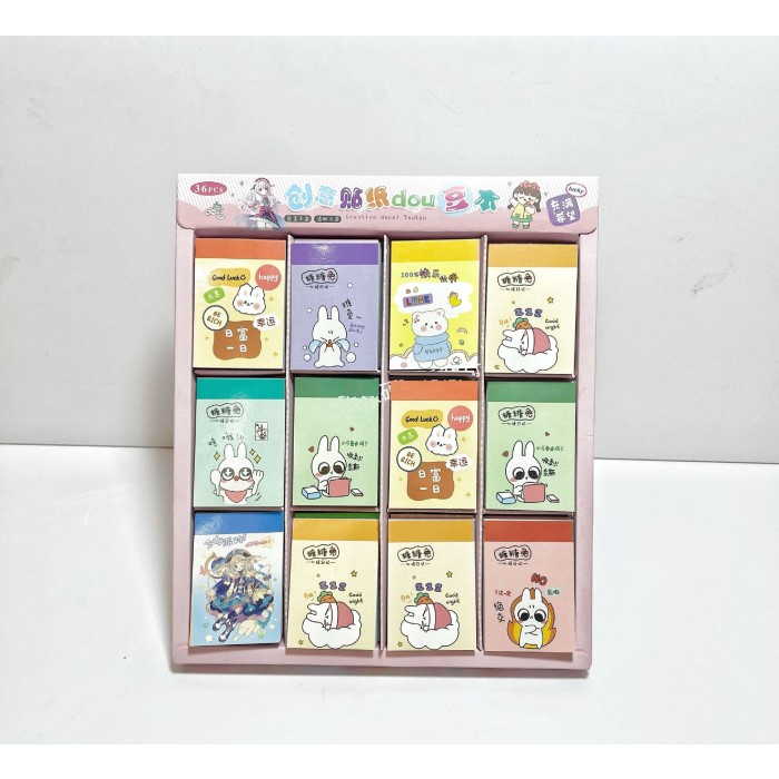 BOP (24 Lembar) Stiker Buku Momo Kecil Mini VIRAL/ Sticker Note Washi Karakter Manga Anak Kecil