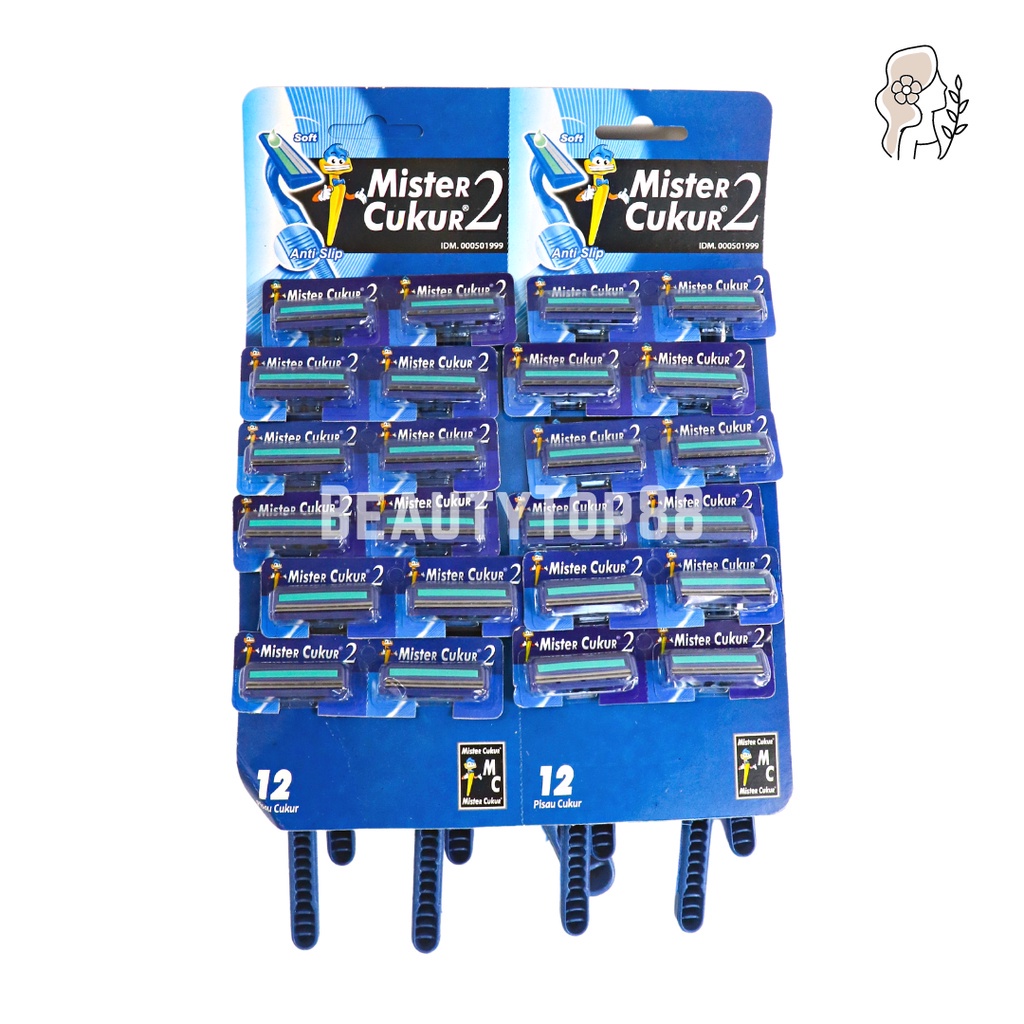 MISTER CUKUR 2 PISAU CUKUR JENGGOT KUMIS ISI 24 PCS