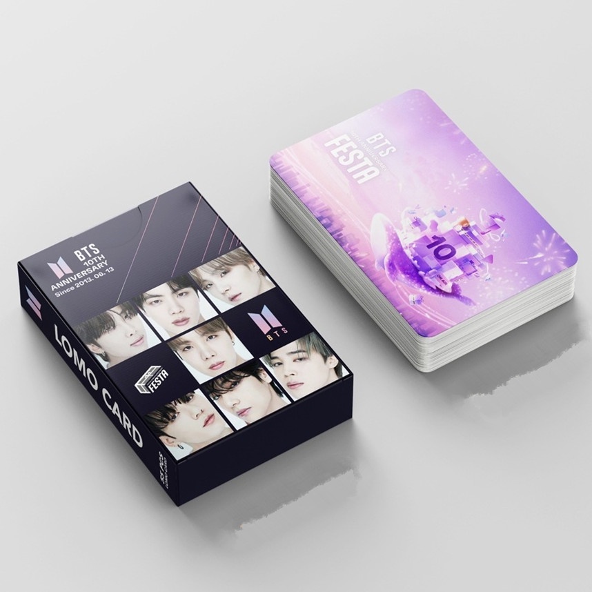 55pcs /box BT-S 10TH ANNIVERSARY Photocards Album Ambil Dua Kartu Bangtan Boys Kpop Postcards