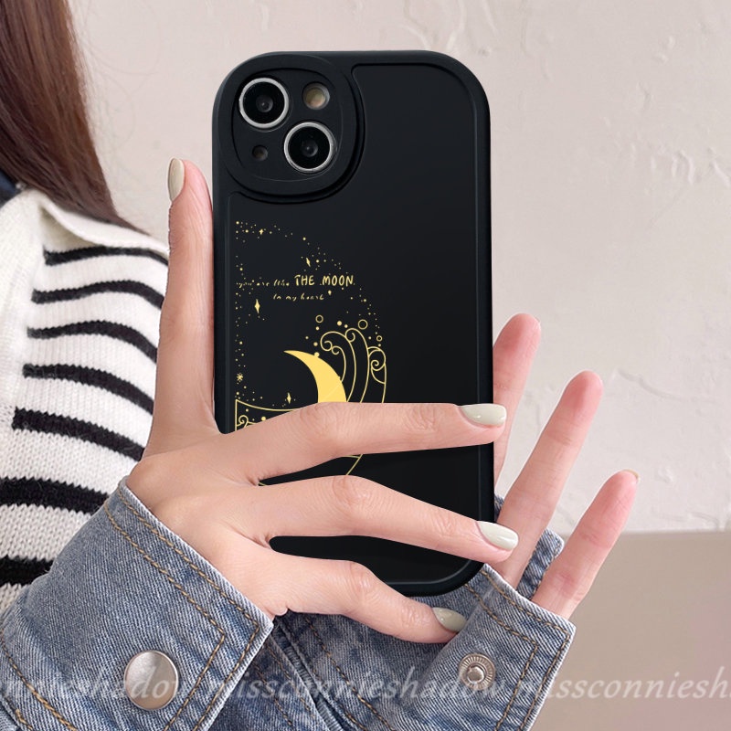 IPHONE Fashion Sun Moon Simple Case Kompatibel Untuk Iphone11 14 12 Pro Max7 6s 8 6 Plus 7Plus XR Kartun Indah Disney Mickey Mouse Pasangan Lembut TPU Penutup Belakang