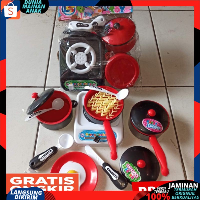 PROMO MAINAN ANAK MASAK MASAKAN MIE TELOR CEPLOK LM9 MAINAN KOMPOR ANAK PEREMUPAN SNI