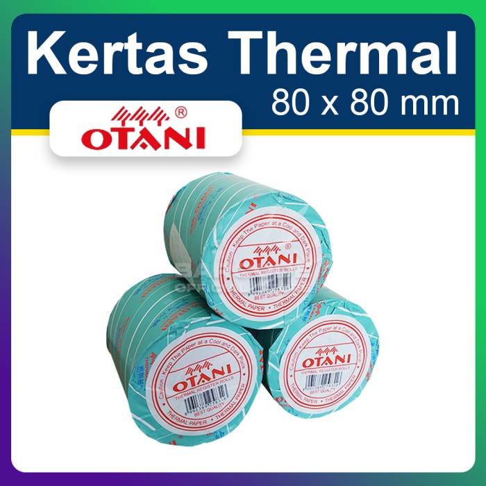 

KERTAS THERMAL ROLL OTANI 80 X 65 M HITAM MESIN ANTRIAN TIKET PARKIR PST79