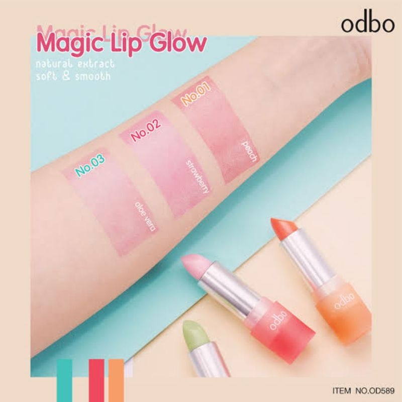 ODBO MAGIC LIP GLOW OD589 ORIGINAL THAILAND