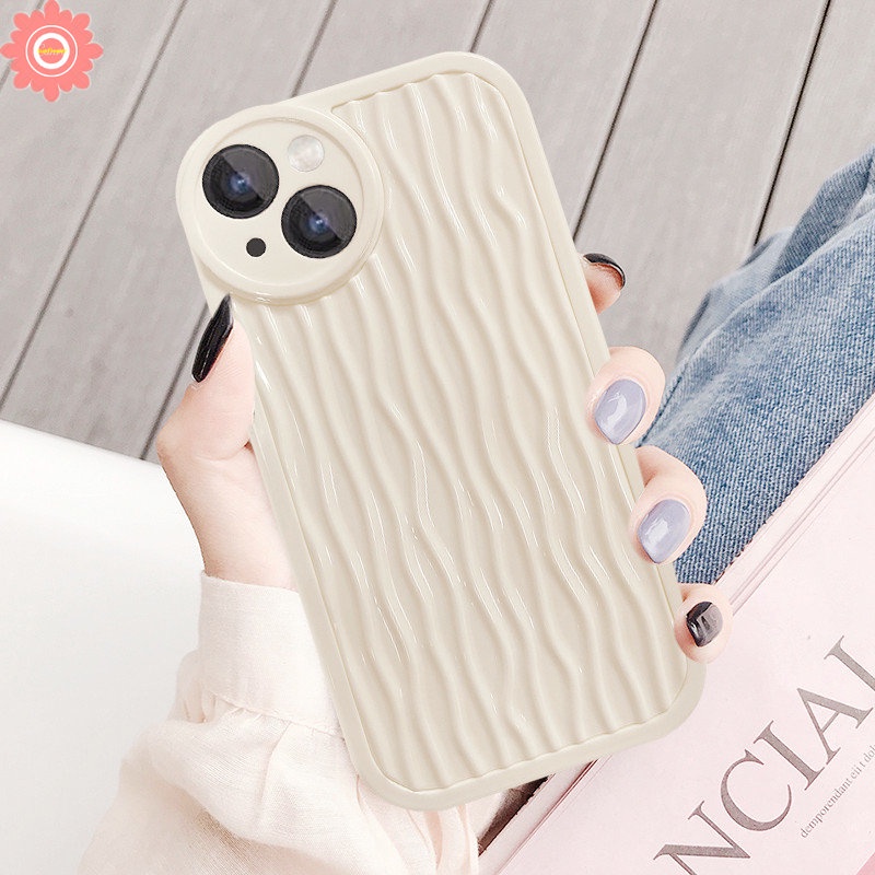 Simple Water Ripple Round Lens Phone Case Compatible for IPhone 7 8 Plus XR 11 12 13 14 Pro Max 14 Plus X XS Max 11Pro Max SE 2020 Shockproof Glossy Soft TPU Cover