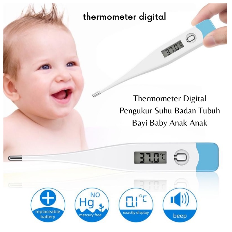 GOS -D406- Termometer Digital Pengukur Suhu Badan Tubuh Bayi Anak