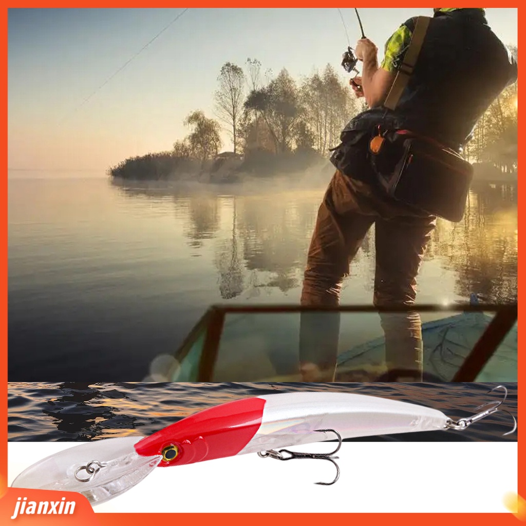 (In Stock) 20cm /23g Umpan Umpan Kait Tajam Anti-Korosi 3D Mata Realistis Laut Memancing Simulasi Umpan Keras Untuk Outdoor