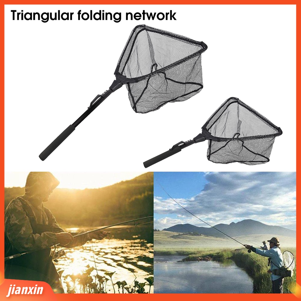 (In Stock) Jaring Ikan Teleskopik Bermanfaat Desain Ergonomis Nyaman Dibawa Ringan Tahan Lama Jaring Ikan Lipat Untuk Memancing
