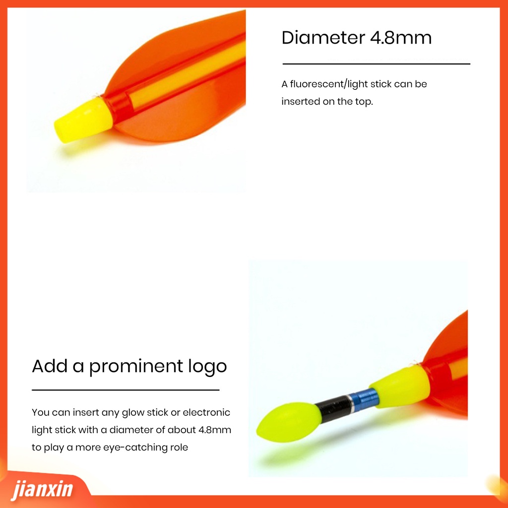 (In Stock) Bobbers Pemancingan Struktur Padat Tahan Benturan Warna Cerah Daya Apung Kuat Mudah Dikenal Pelampung Slip Pemancingan Bobbers Profesional Perlengkapan Memancing