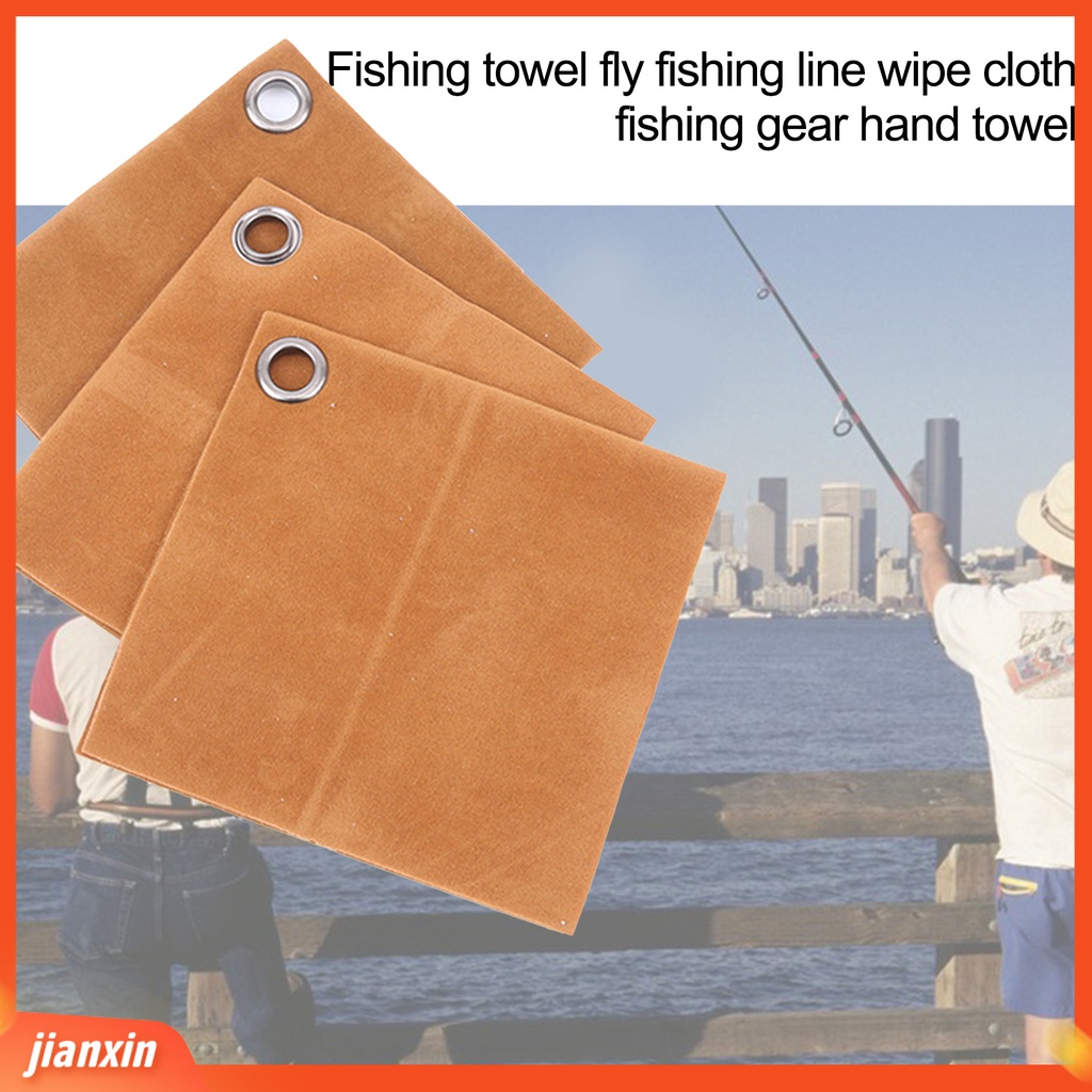 (In Stock) Handuk Penebalan Yang Dapat Dicuci Luar Ruangan Alat Pembersih Pancing Tackle Dengan Cincin