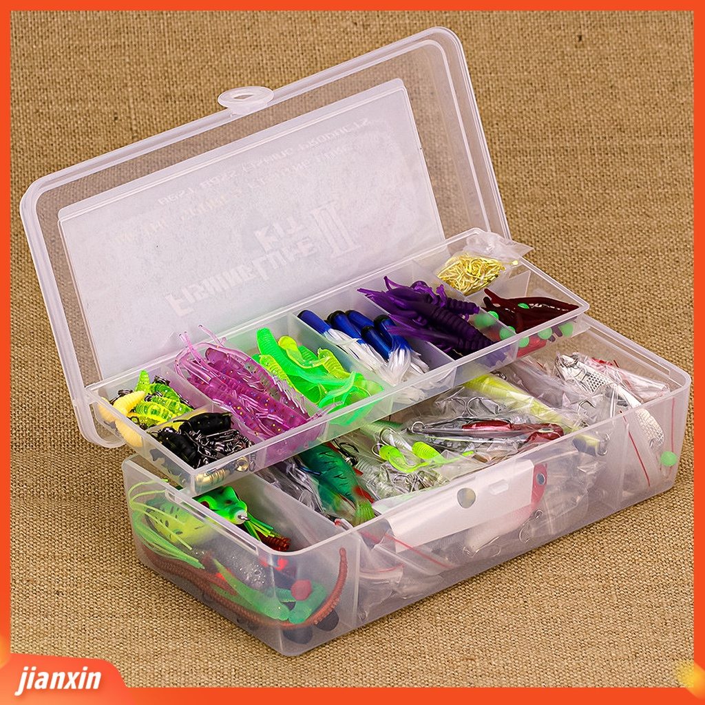 (In Stock) 301Pcs /Set Buatan Umpan Kit Bionic Palsu Lure Dengan Kait Tajam Kotak Penyimpanan Outdoor Fishing Tackle Gear