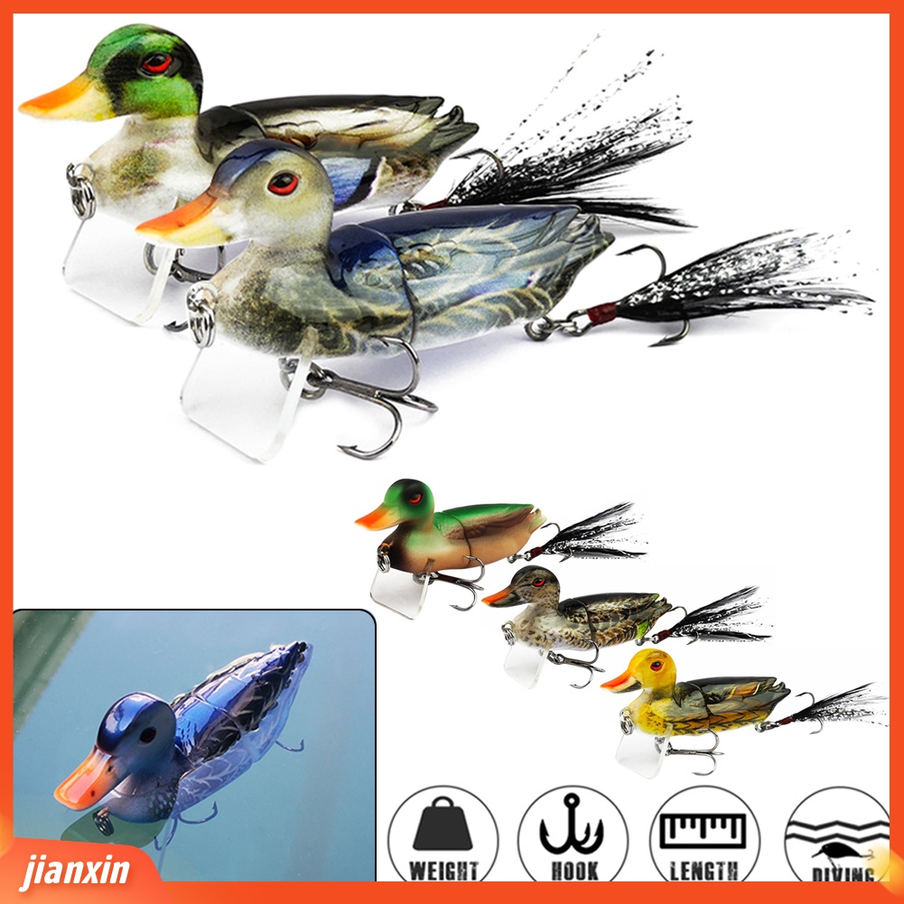 (In Stock) 7 cm Buatan Bentuk Bebek Ikan Keras Lure Umpan River Ocean Fishing Tackle Tools