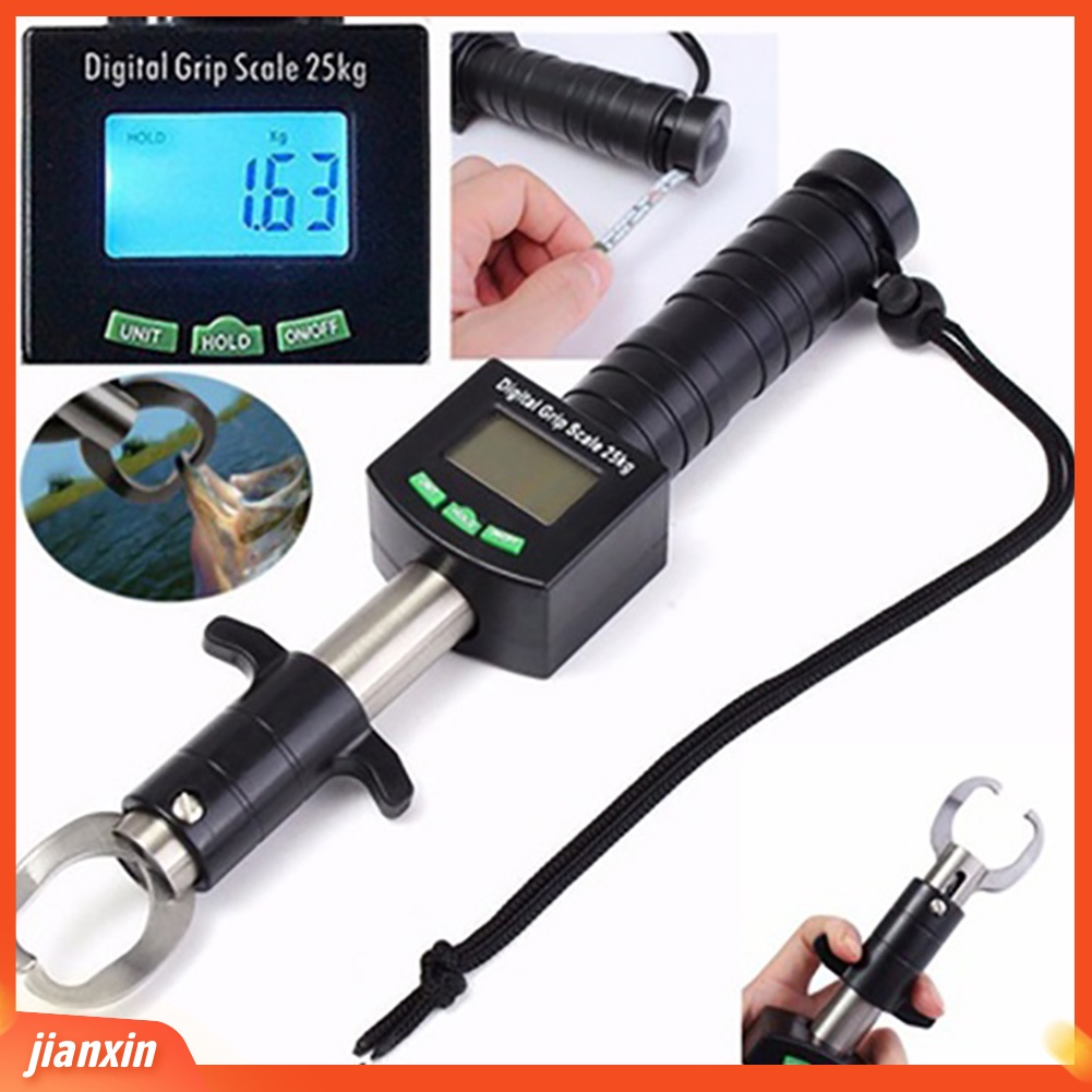 (in Stock) 3in1 Digital Grabber Timbangan Pancing Aluminium Gripper Clamp Tape Measure Tackle
