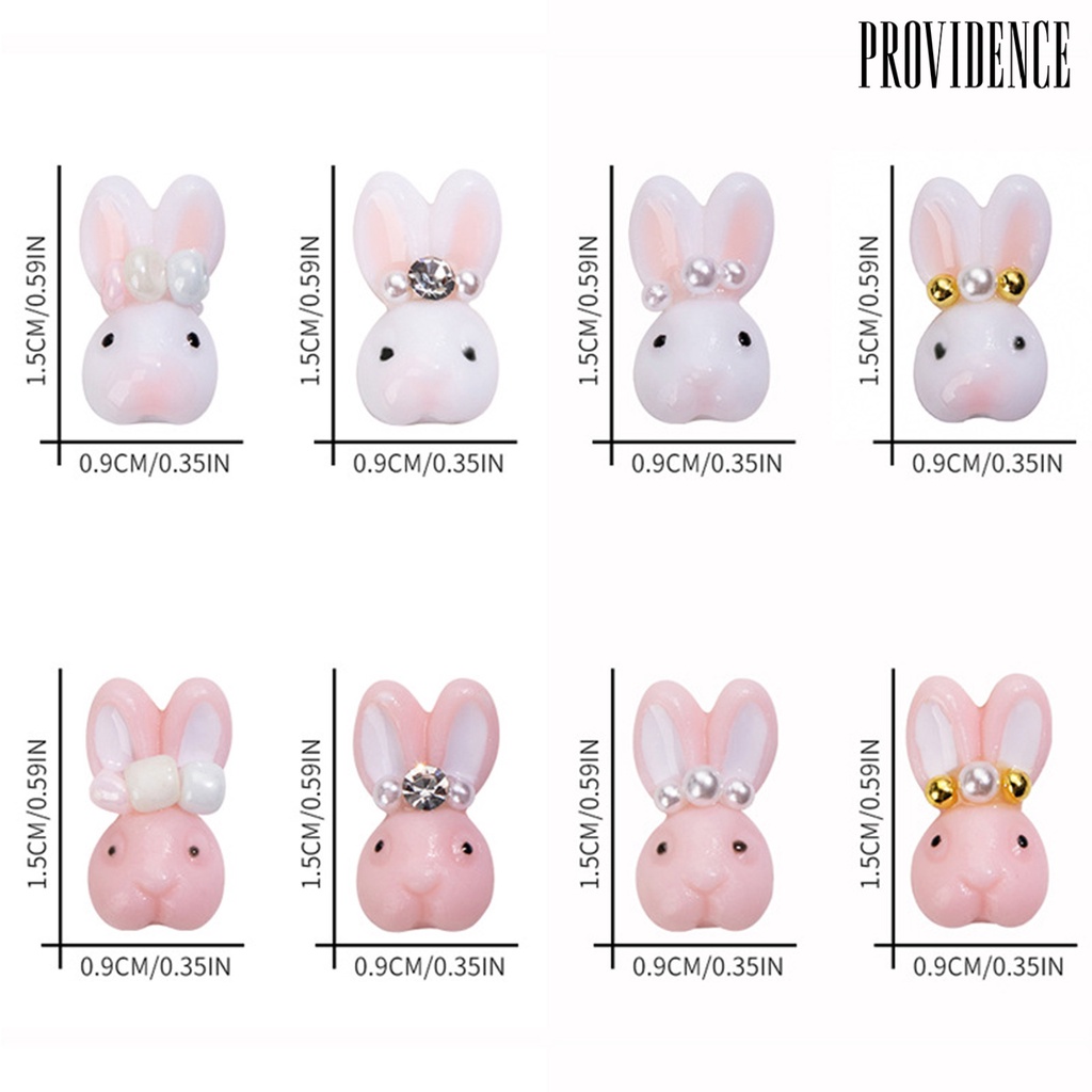 Providence 10Pcs Perhiasan Kuku Kelinci Kecil Hiasan Kuku Kartun Lucu Untuk Aksesoris Kuku Yang Indah Dan Menawan
