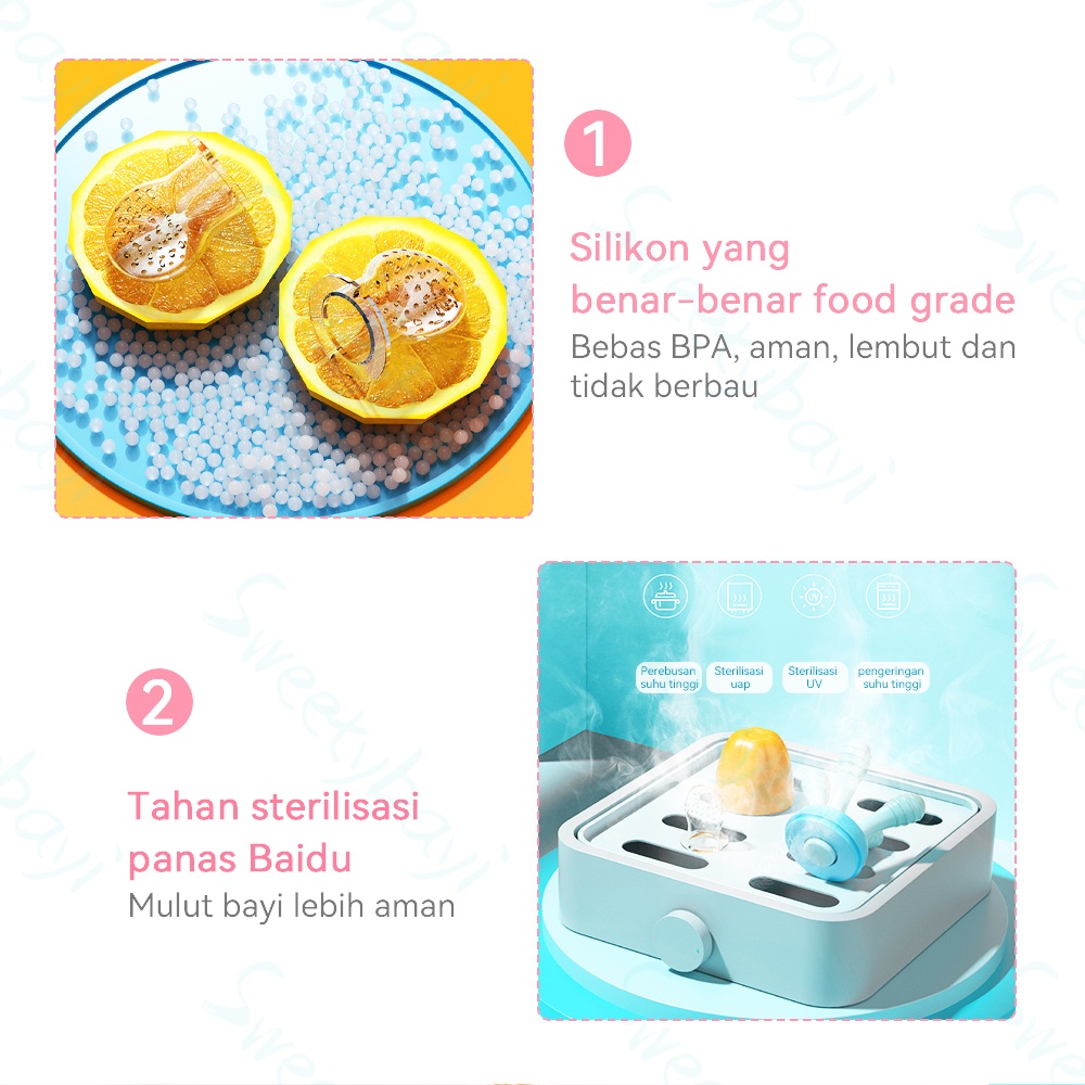 Sweetybayi Dot buah bayi mpasi Empeng buah bayi Baby fruit feeder silicon