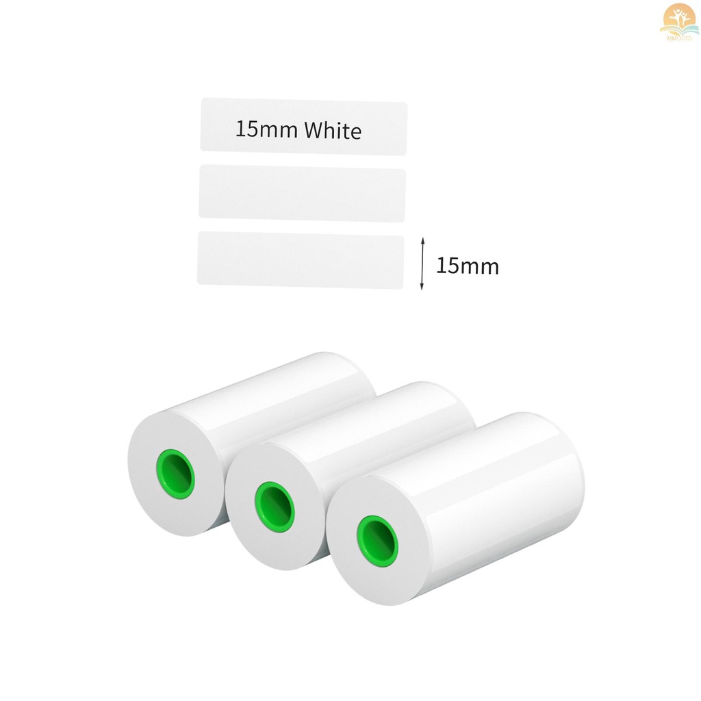 In Stock PeriPage 3roll Label Thermal Paper Sticker Self-Adhesive Printable Paper Roll Label Kertas Cetak Bening Tahan Air Tahan Minyak Anti Gesekan Untuk PeriPage A6/A9 /A9s /A9 Pr