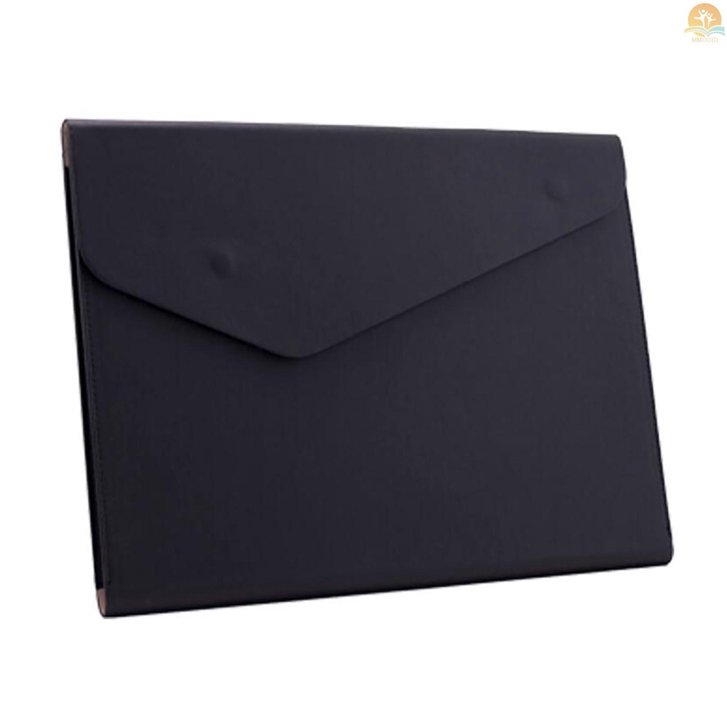 In Stock A4 Tas File Kulit PU Kantong Dokumen Portfolio Kertas Invoice Kontrak Bill Storage Organizer Dengan Gesper Magnetik Untuk Perlengkapan Kantor Sekolah