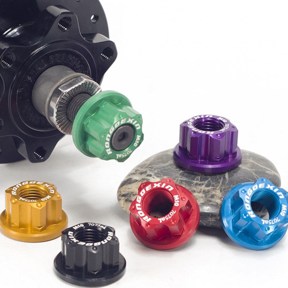 Mur As Roda Sepeda M10 Mur Roda Belakang Merah Tradisional As Roda Aluminium Alloy