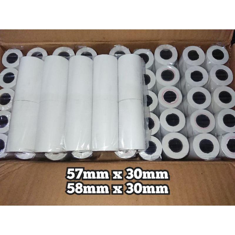 

10roll KERTAS STRUK THERMAL 57X30 58X30 PAPER ROLL MINI PRINTER BLUETOOTH 58MM