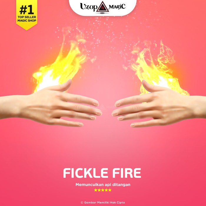 Fickle Fire - Alat sulap - Alat sulap memunculkan api ditelapak tangan