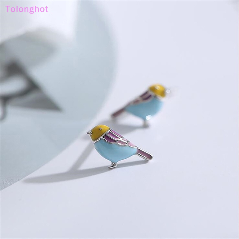 Tolonghot&gt; Fashion Warna Epoxy Burung Anting Sederhana Lucu Hewan Stud Earrings Perhiasan Hadiah well