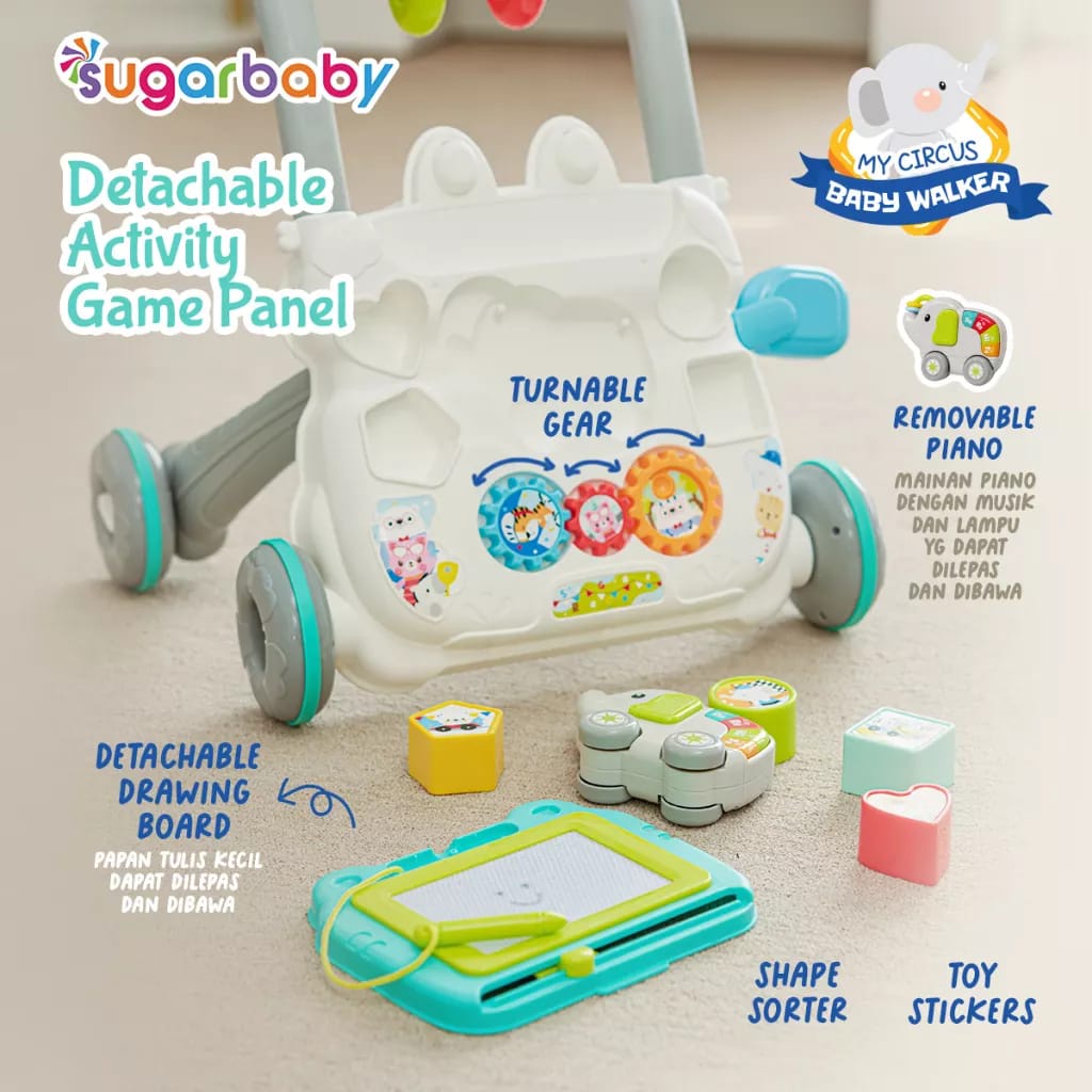 Sugar Baby My Circus Push Walker | Baby Walker