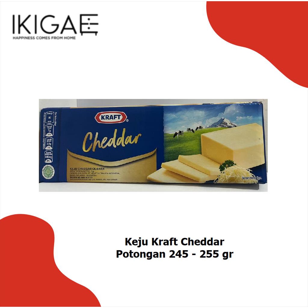 KEJU KRAFT CHEDDAR  POTONGAN 245-255 GR