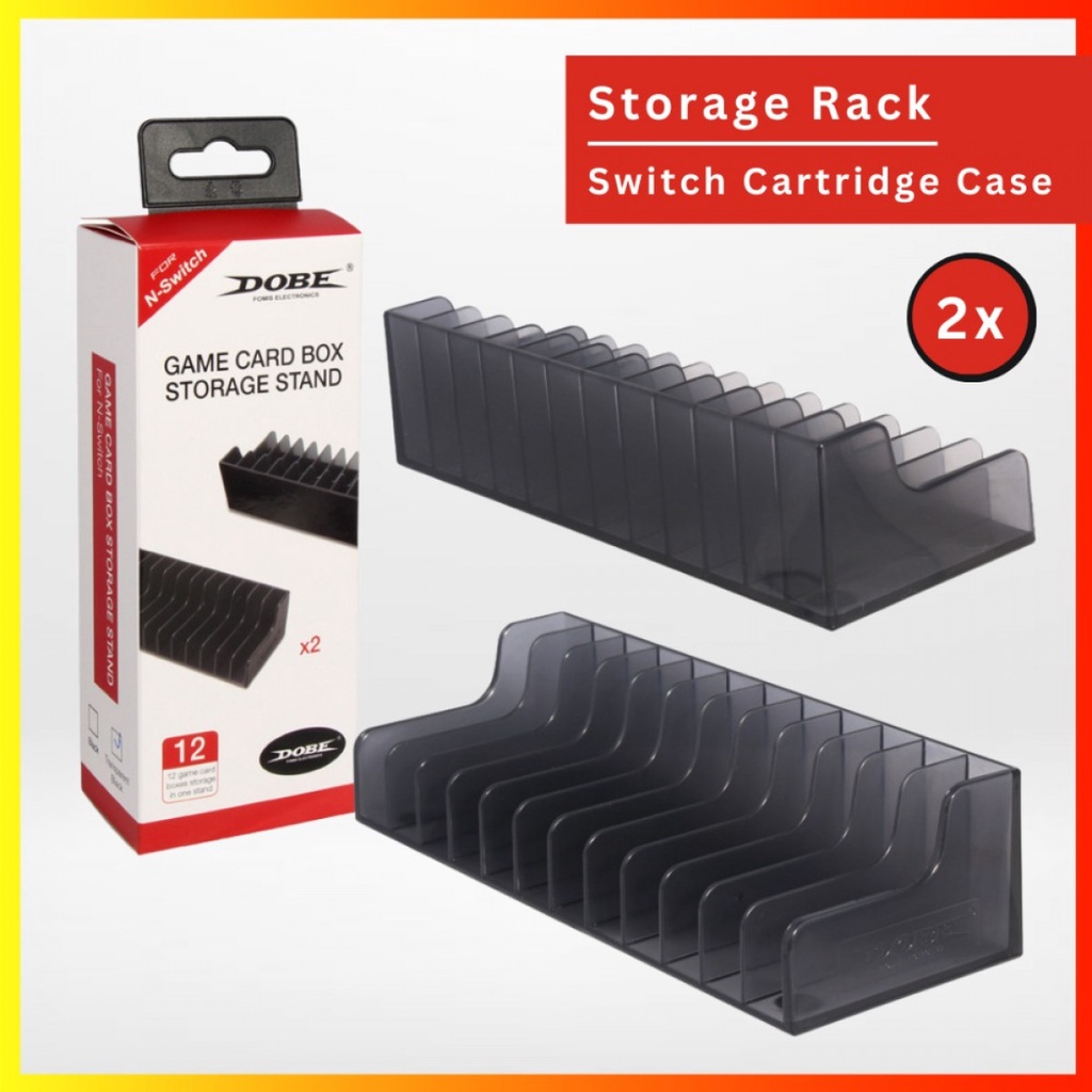 Nintendo Switch Storage Rack Rak Tempat kaset Game Case Card Box Stand