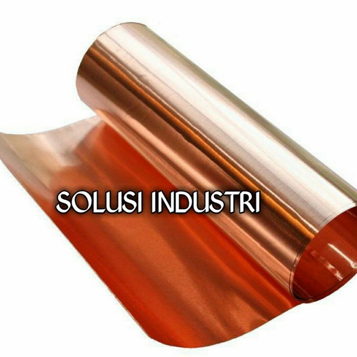 plat tembaga lembaran 1200x150mm tebal 0,2mm