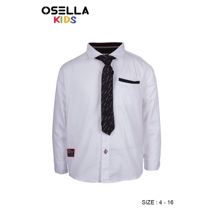 Osella Kids - Kemeja Lengan Panjang Anak Laki-Laki Warna Putih 2237300601